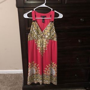 INC petite polyester and spandex casual dress